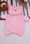 Welsoft Baby Diaper Set with Teddy Bear Embroidery and Pillows - Pink - 2
