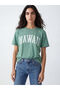 Gencc Quality Hawaiian Printed 100% Cotton Women's T-Shirt