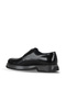 Black leather men's casual shoes - 4