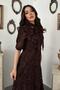 Bow-Tie Patterned Long Dress - 3