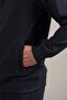 Regular Fit Lycra Side Pockets Unlined Stand Collar Zippered Tracksuit Set - 5