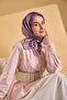 Twill Silk Geo Scarf Lilac 90X90 - 3