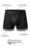 Men's 6 Pack Black Lycra Cotton Premium Boxer Set - 2