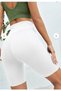 Women's Black Sports Shorts High Waist Tightening Diving Fabric Leggings Black and White - 4