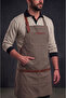 Barista Waiter Apron – Professional Cafe Apron with Leather Straps - 3