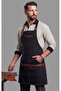 Barista Waiter Apron – Professional Cafe Apron with Leather Straps - 6