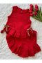 Baby Girl Tulip Muslin Ruffle Set Red - 2