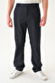 Elastic Waist Self-Patterned Fabric |   Baggy Men's Trousers - 2