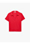 Slim Fit Ribbed Short Sleeve Polo Neck T-Shirt - 4