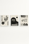 White Wooden Framed 3-Piece "Vintage Jazz Nights" Painting Set Huhu566 - Triple Painting Set White Frame