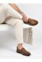 Men's Tan Genuine Leather Orthopedic Sole Summer Shoes - 3