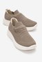 Simple Lace Patterned Knitwear Women's Shoes Brown