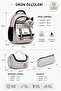 Cat Patterned Waterproof 3-Piece Primary School Bag with Lunch Box and Pen Holder Orthopedic School Set - 5