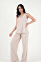 Comfortable Fit V-Neck Sleeveless Wide Leg Suit Set 5866947 - 4