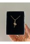 Flamingo Necklace - Women's Gold/Silver Color Pink Enamel Zircon Stone Flamingo Necklace - 2