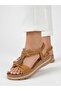 Women's full orthopedic soft soled sandal with rubber detail and stone decoration
