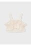 Girl's Strappy Tshirt Cream - 6