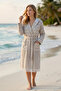 100% Cotton Hooded Peshtemal Bathrobe |   Organic, Oversize Comfortable Fit - 6