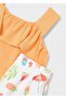 Girl's Strappy Shorts Set Orange - 4