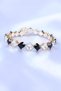 Vip Series A+ Quality Zircon Stone Square Waterway Steel Bracelet Handcuff Bracelet 1 Piece