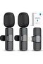 Kdewere 2 Pack Wireless Lavalier Microphone for iPhone iPad, Lapel Mics Plug-Play 2.4G Ultra-Low Delay Built-in Noise Reduction Chip 8H Working Time for Video Recording Interview Podcast Vlog YouTube