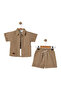 Baby Boy Linen Shorts, Shirt, T-Shirt 3-Piece Set Summer Combination / Gift Set - 4