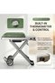 Portable BBQ Gas Grill with Foldable Stand & Wheels, Stainless Steel Charcoal Grill, Compact Outdoor Barbecue Cooker - 5