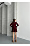 Oversized Turtleneck Sweater with Skirt, Double Knitwear Set - 6