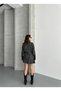 Oversized Turtleneck Sweater with Skirt, Double Knitwear Set - 2