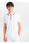 Ecru Men's Slim Fit Geometric Pattern Polo T-Shirt Ace091262670 - 3