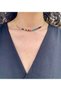Minimal Colorful Stone Steel Gold Necklace