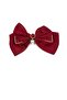 Pearl Detailed Luxury Satin Bow Automatic Hair Clip