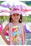 4-7 Years Old Girls' Floral Patterned Love Embossed Embroidered Visor Hat - 2