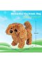 Interactive Plush Puppy Toy, Electronic Walking & Barking Dog with Tail Wagging, Stretching, Responding to Touch - 6