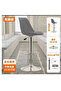 Bar Stool Chairs High Stool Chair Adjustable Stool For Counter Home Coffee Chairs black - 2