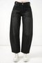 Women's High Waist Denim Black Trousers - 6