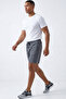 Men's Smoked Breathable Quick-Dry Zipper Pocket Detailed Back-Pleated Shorts Patterned Fabric - 6