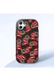 Samsung Galaxy A07 Compatible Case Camera Protector Black Silicone Couple Phone Case Kiss Pattern