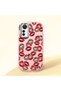 Mi 12 Lite Compatible Case Camera Protective Pink Silicone Couple Phone Case Kiss Pattern
