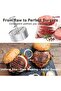 Stainless Steel Hamburger Patty Maker (10 cm), Burger Press Mould for Perfect Meat Patties, Kitchen Grilling Tool - Medium - 2