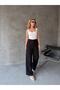 Women's High Waist Wide Leg Fabric Trousers
