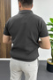 Men's Polo Neck Lycra T-Shirt Smoked Edw491 - 2