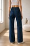 Ada Women's Lazcivert Casual Denim Pants Lycra Palazzo New-10 - 3