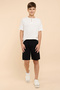 Textured T-Shirt with Henley Neck and Short Sleeves - 2