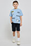 Snoopy Printed T-Shirt with Crew Neck and Short Sleeves - 2