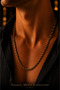 Luxury Men's Steel Necklace - Black Yellow Twisted Rope Chain