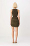 Women Sleeveless Crew Neck Drape Detail Stretchy Bodycon Mini Dress Unlined Casual Daily Modern - 5