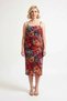 Women's Plus Size Floral Print Thin Strap Shift Midi Tulle Knitted Square Neck Sleeveless Dress Casual Comfortable - 4