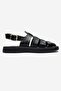 Joura Black Skin Genuine Leather Closed-Front Women's Sandals - 4