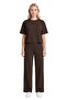 Premium - Sway Collection |   Brown Basic High Waist Modal Wide Leg Women's Trousers - 3